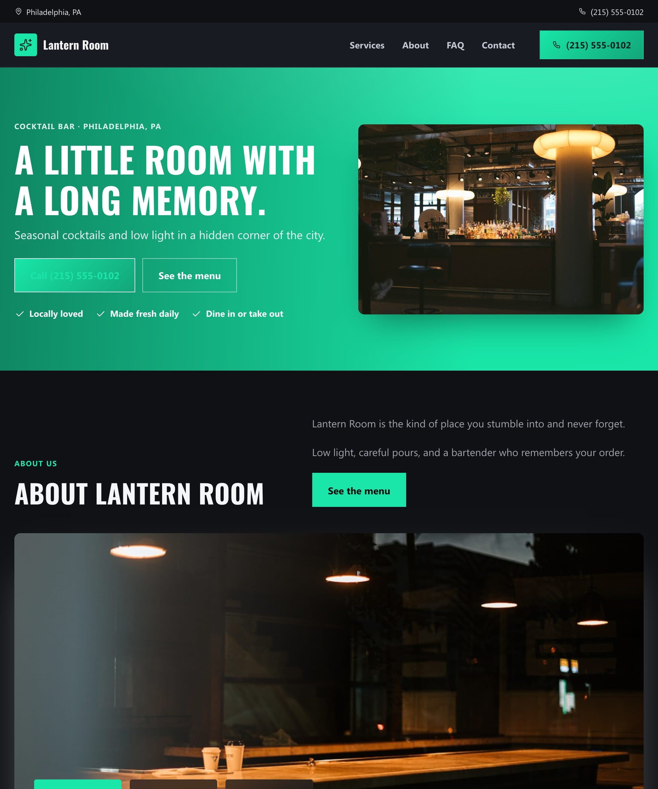 Lantern Room website built by Patsy